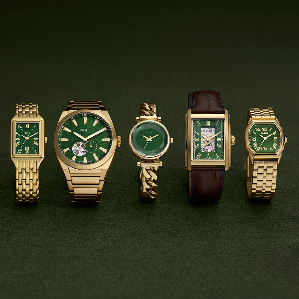 Fossil Harlow Green Dial Gold Women's Watch | ES5451