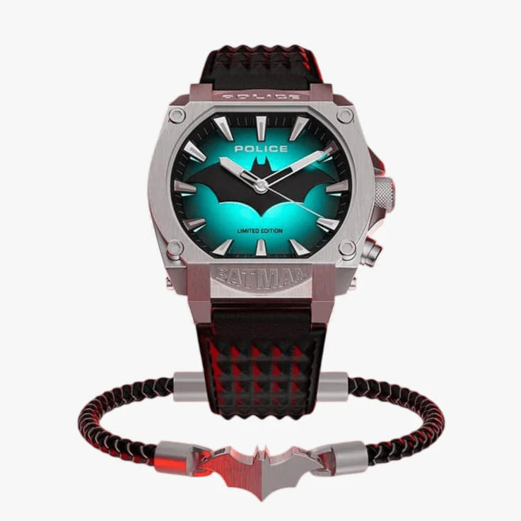 Police Limited Edition Batman Forever Norwood Black Dial Black Strap Chronograph Men's Watch Set | PEWGD0022603SET