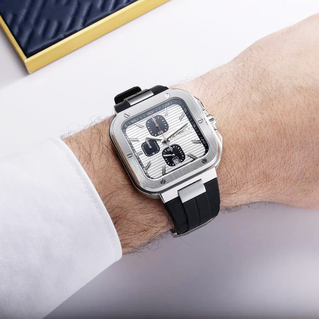 Herbelin Cap Camarat Black Textured Dial Stainless Steel Men’s Watch | 35646A14CA