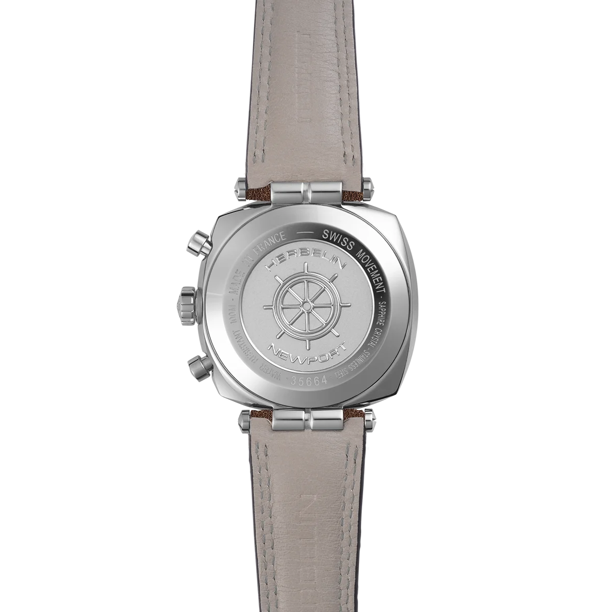 Herbelin Newport Héritage Chronograph Black Dial Men's Watch | 35664AP24BR