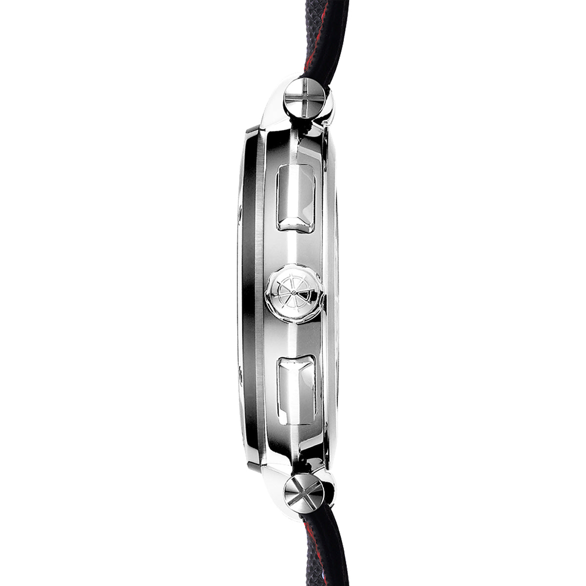 Herbelin Newport Chronograph Gunmetal Grey Black Red Men's Watch | 37688/AG44