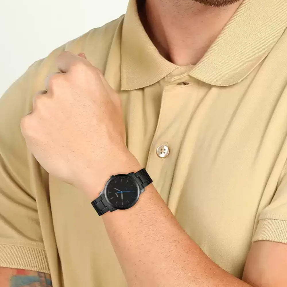 Fossil The Minimalist Slim Black Stainless Steel Men's Watch | FS5308