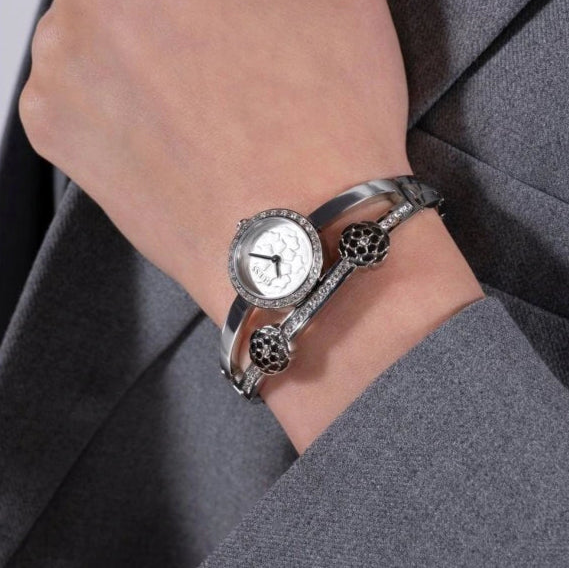 Guess Chloe Silver Tone Recycled Steel Women's Watch | GW0756L1