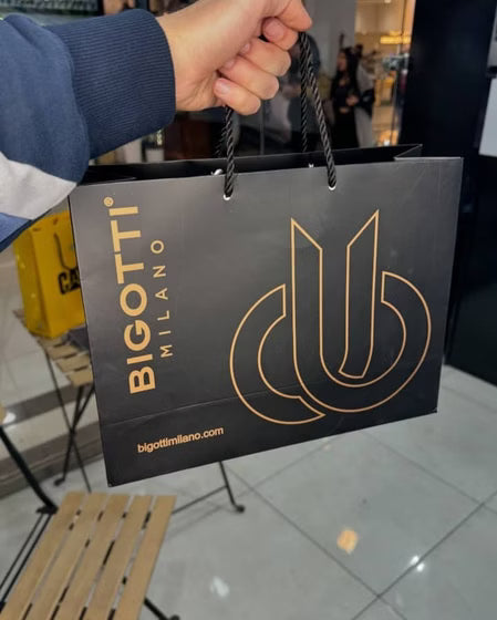 Bigotti Black Calendar Rose Gold Dial Leather Men's Watch | BG.1.10486-5