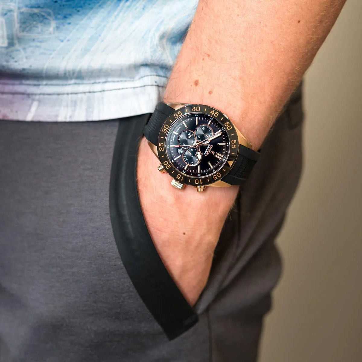 Festina Ceramic Quartz Chronograph Black Rubber Men Watch | F20516/2