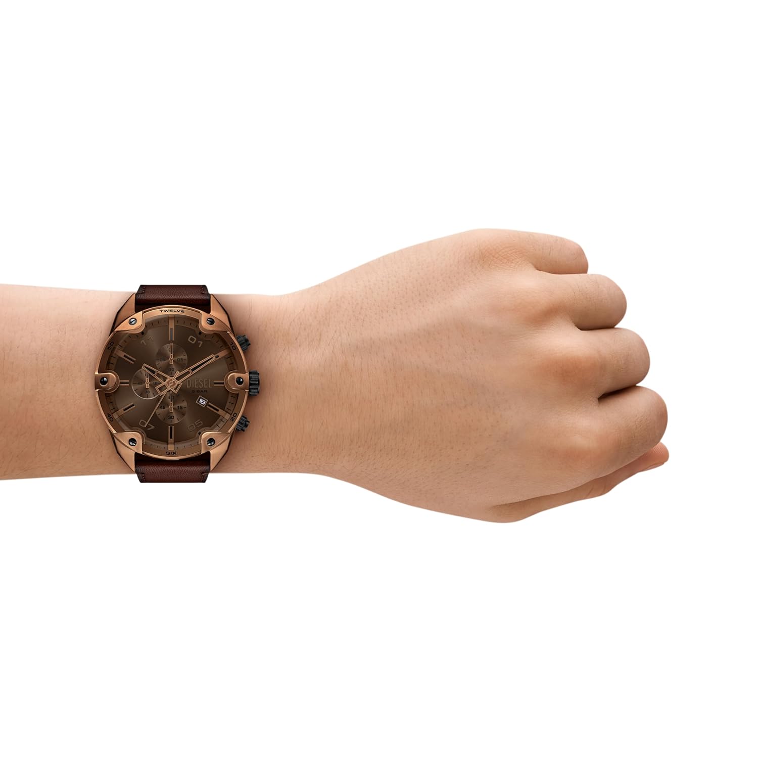 Diesel Spiked Brown Men's Watch | DZ4698