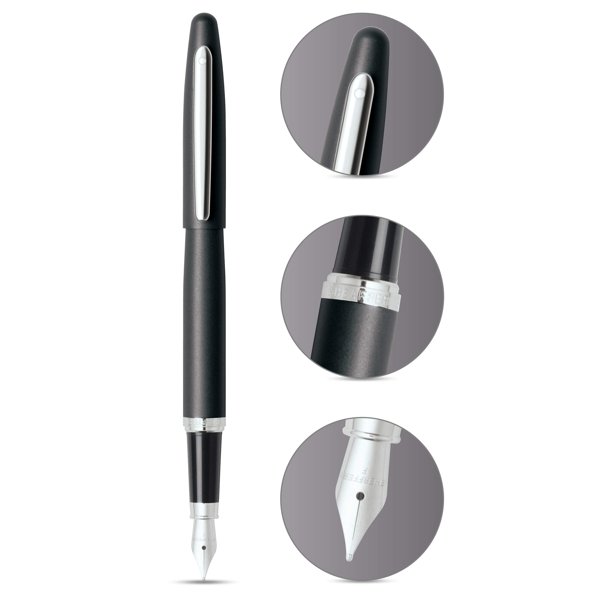 Sheaffer VFM Matte Black with Chrome trims Fountain Pen | E0940553
