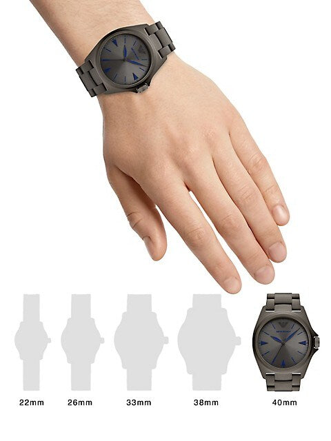 Emporio Armani Nicola Gunmetal Dial and Gunmetal Stainless Steel 42mm Watch | AR11381