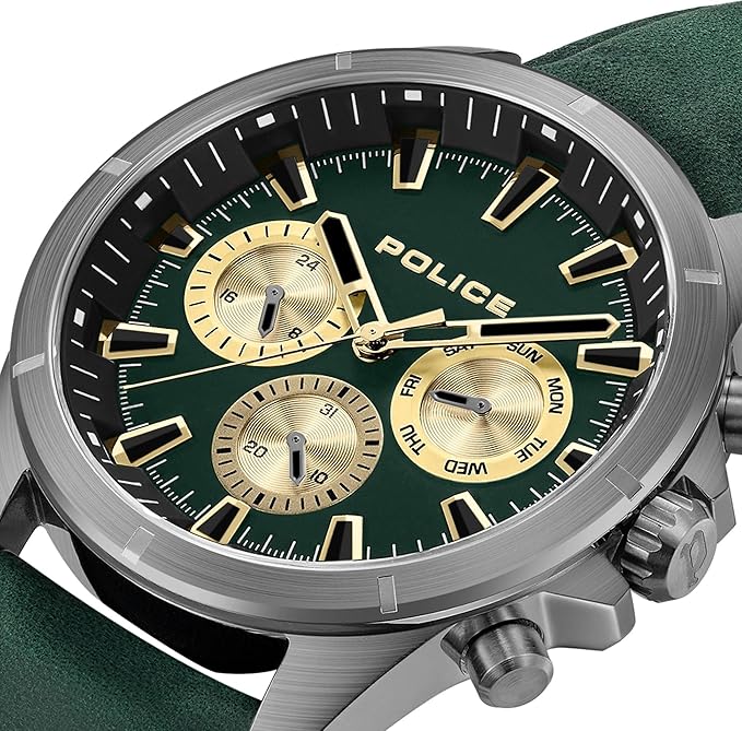 Police Analogue Quartz Leather Strap Men's Watch | PEWJF0005801