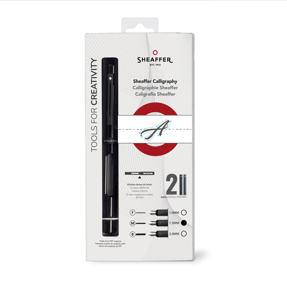 Sheaffer Calligraphy Matte Black Fountain pen Matte Black Trim in Hangsell - Medium | 93401