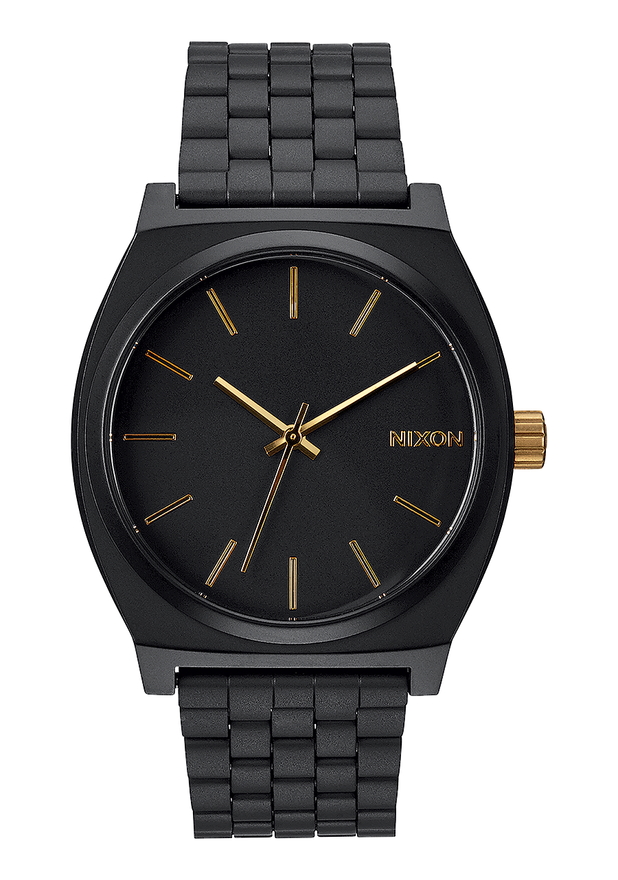 NIXON Time Teller Black Dial and Black Leather 34mm Unisex Watch