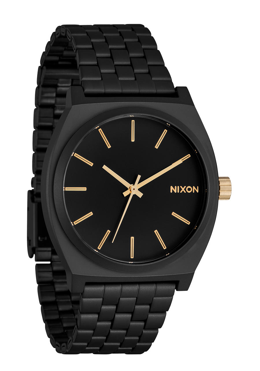 NIXON Time Teller Black Dial and Black Leather 34mm Unisex Watch - view 2
