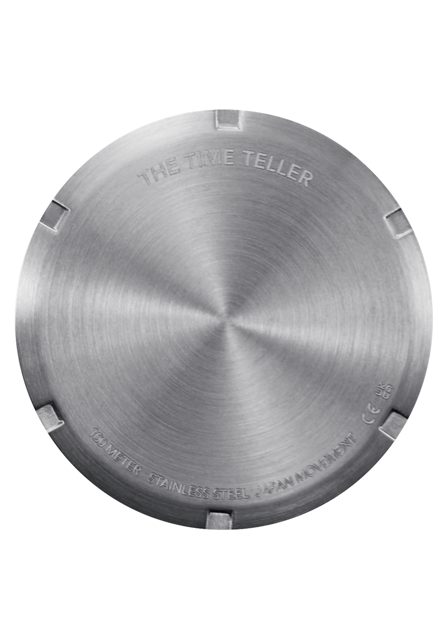 NIXON Time Teller Silver Dial and Black Steel Bracelet 37mm Unisex Watch - view 6