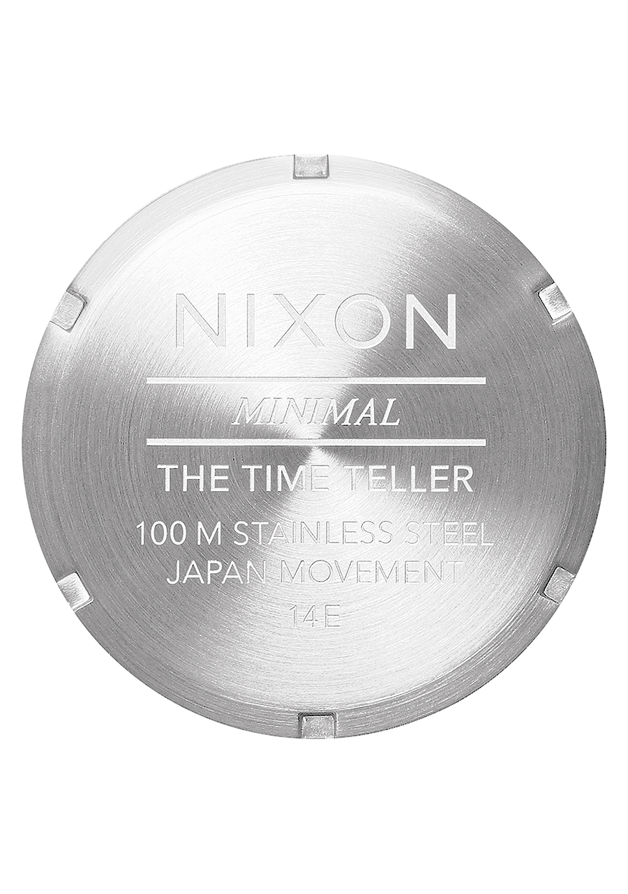NIXON Time Teller Silver Dial and Black Steel Bracelet 37mm Unisex Watch - view 4