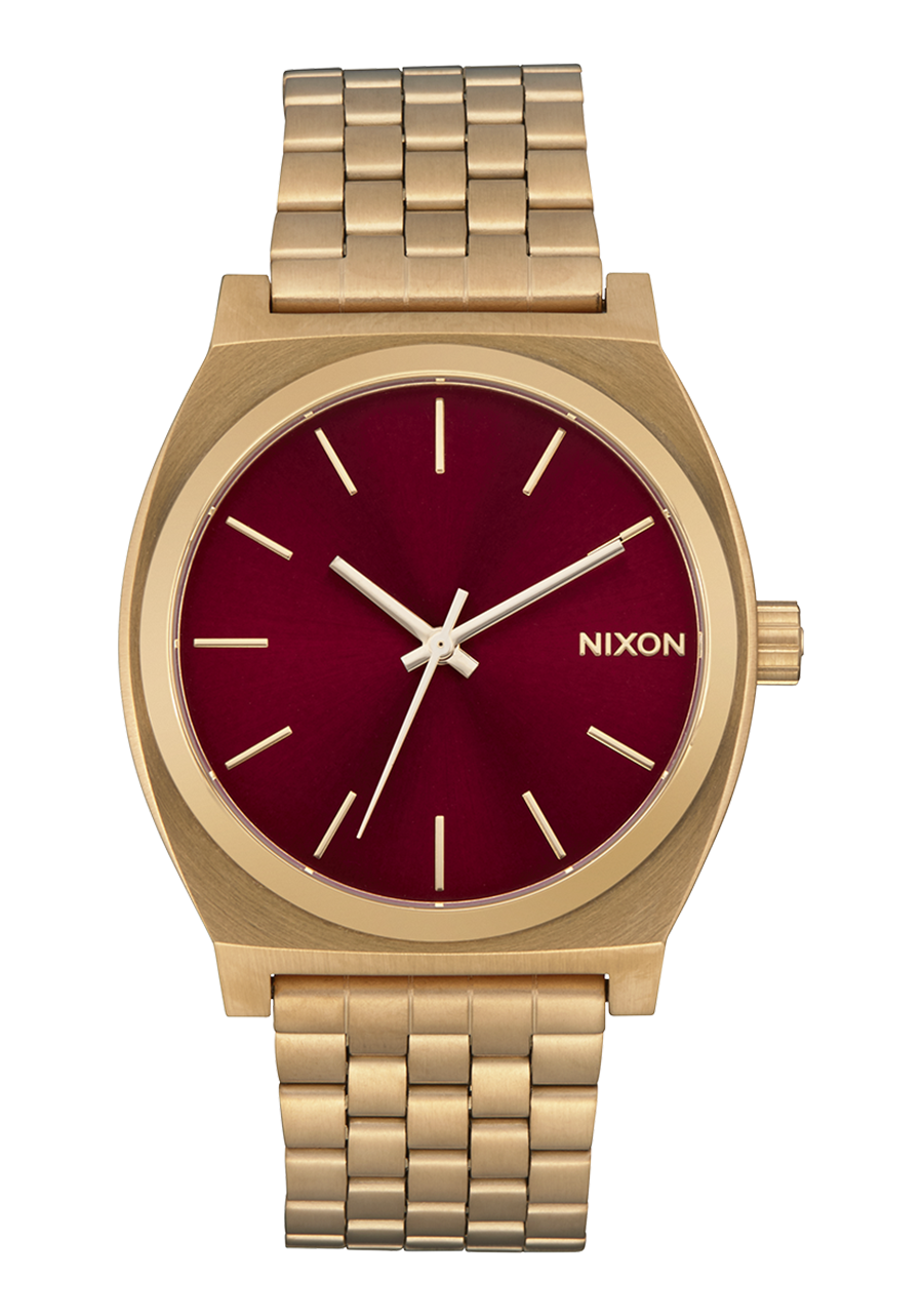 NIXON Time Teller Silver Dial and Silver Leather 34mm Unisex Watch