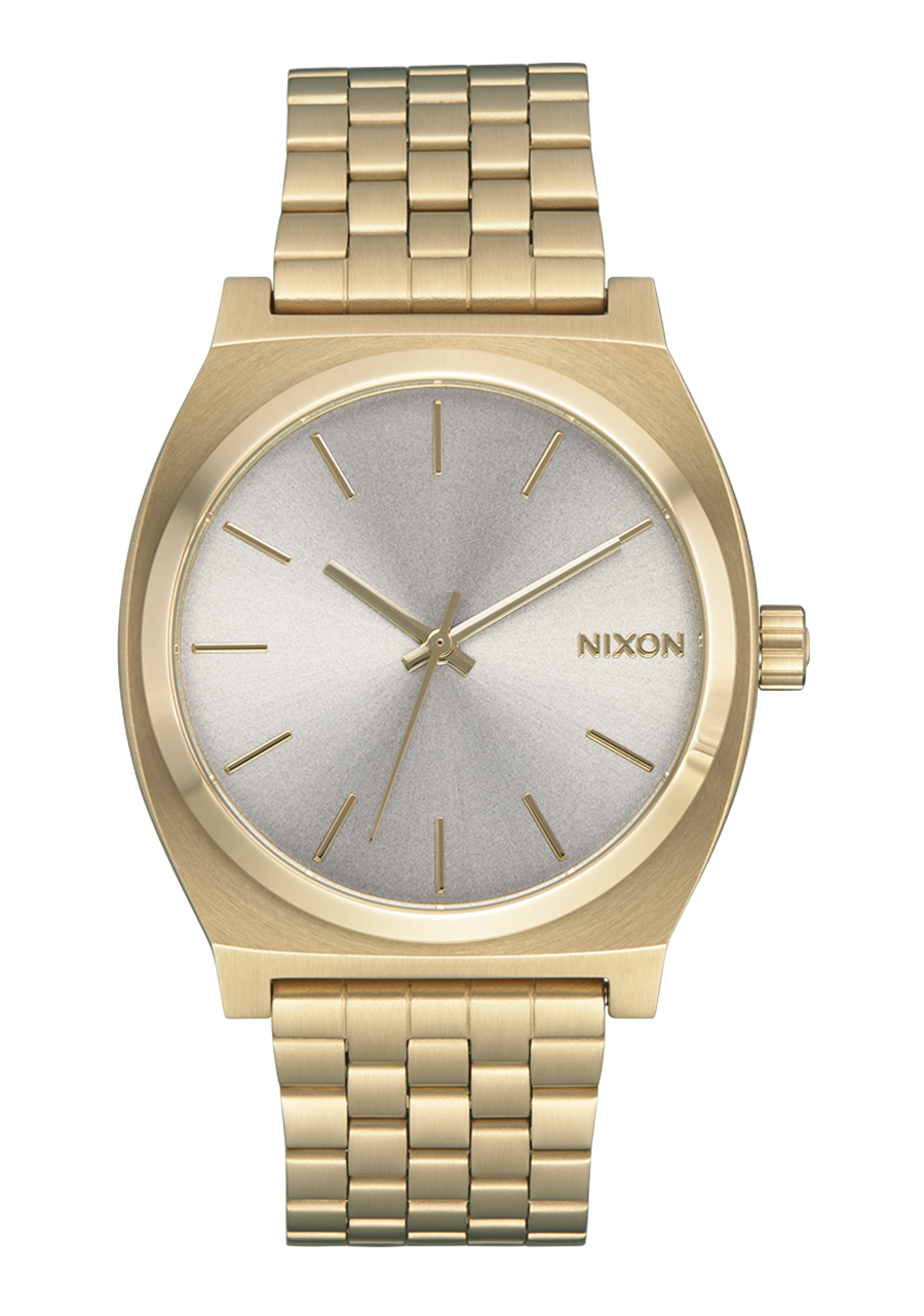 NIXON Time Teller Light Gold Dial and Vintage White Steel Bracelet 36mm Unisex Watch