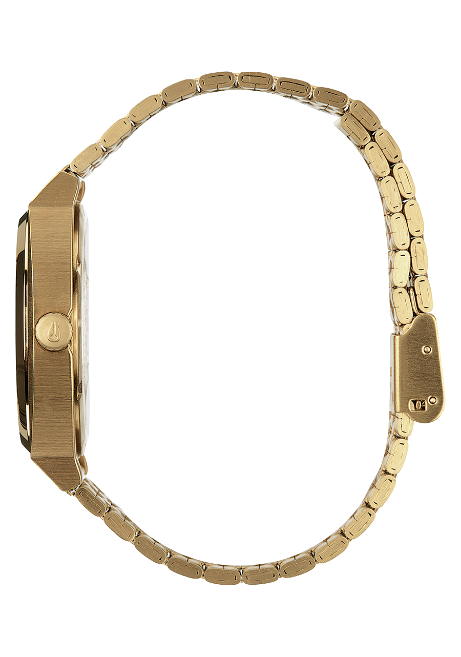 NIXON Time Teller Light Gold Dial and Vintage White Steel Bracelet 36mm Unisex Watch - view 2