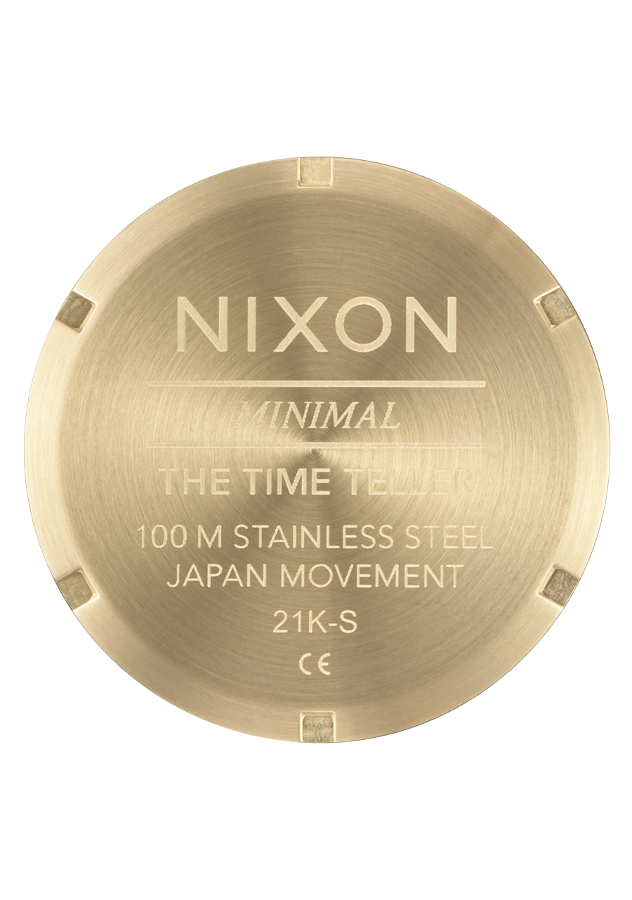 NIXON Time Teller Light Gold Dial and Vintage White Steel Bracelet 36mm Unisex Watch - view 4