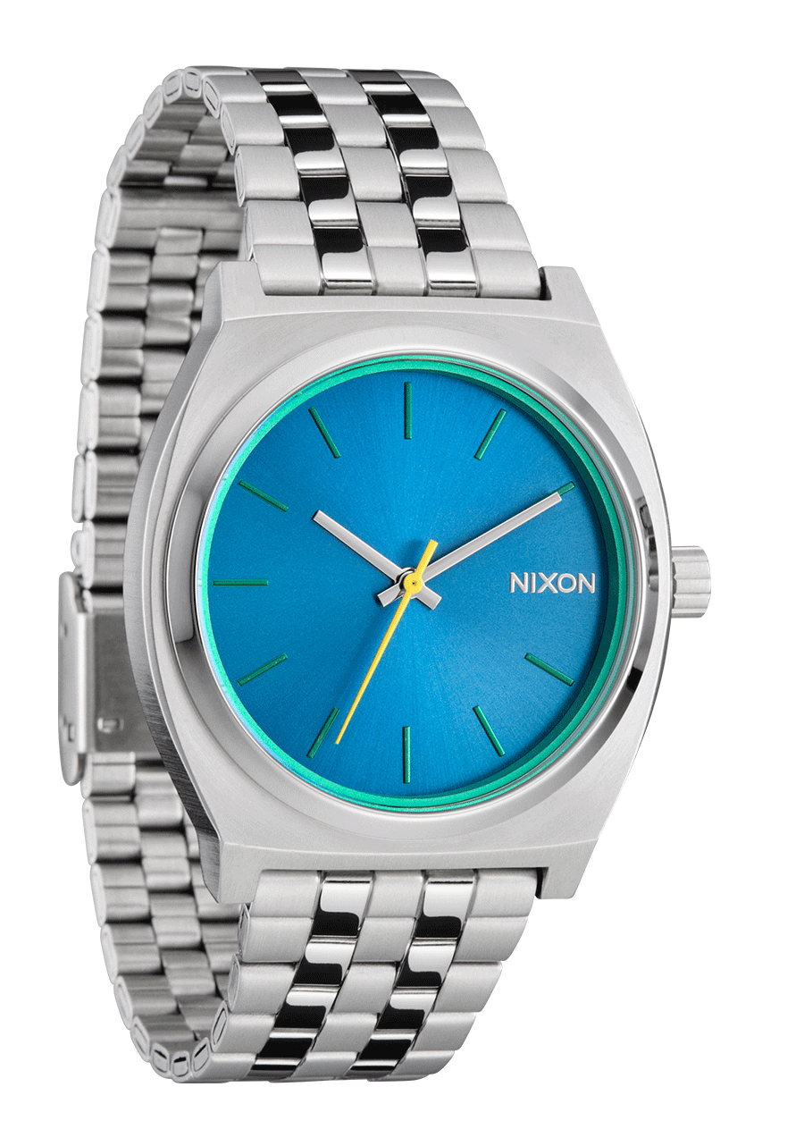 NIXON Time Teller - Silver Byron Blue Unisex Watch | A0455302-00