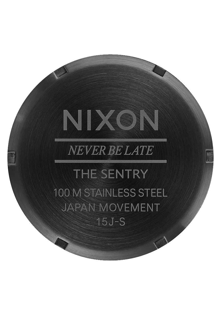NIXON Sentry Leather Black Dial and Black Leather 42mm Men's Watch - view 4