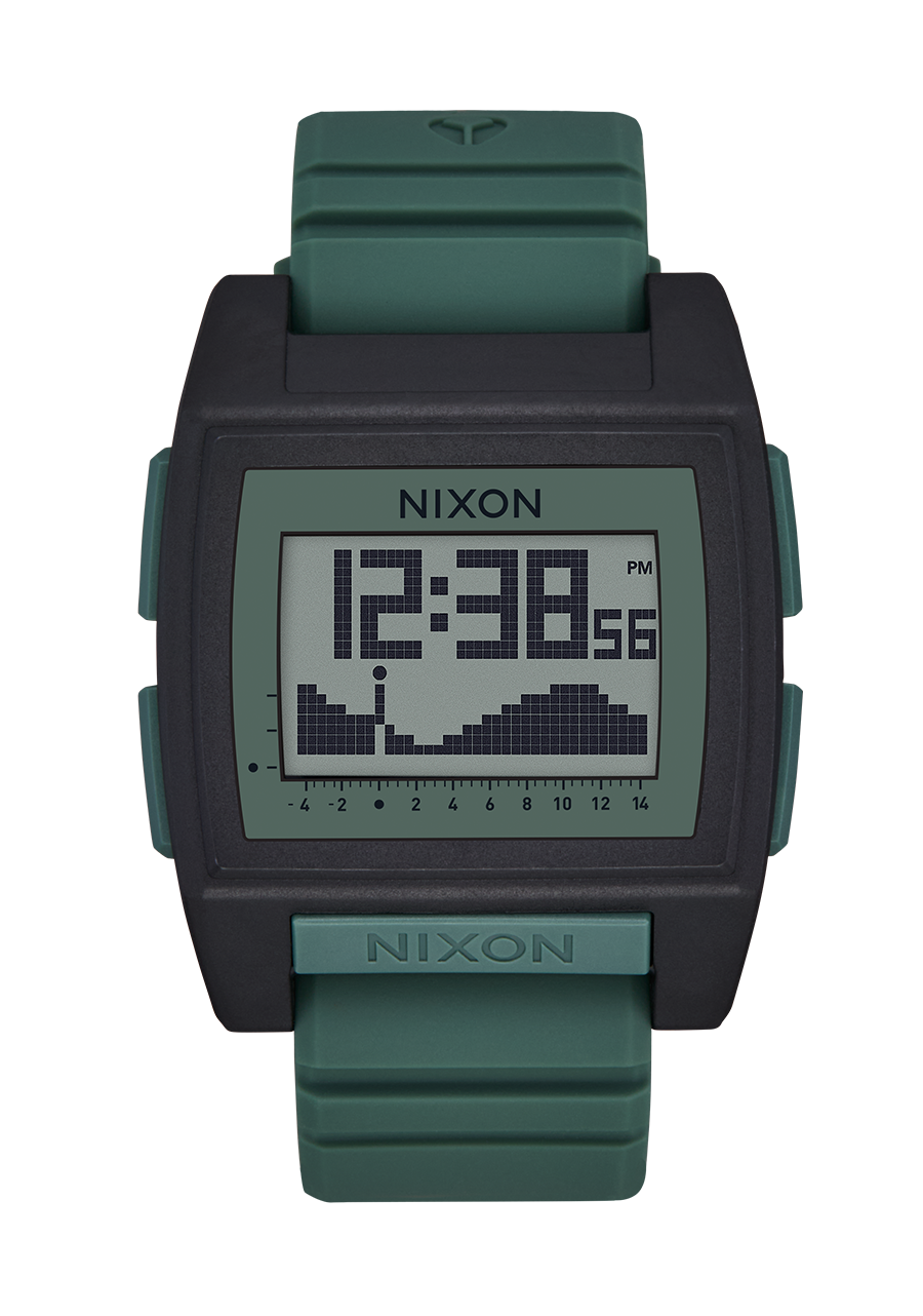 NIXON Base Tide Pro Black / Sage Men's Surf Watch | A13075364-00