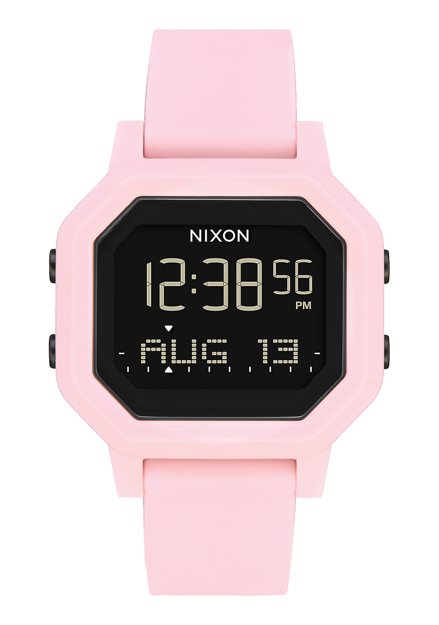NIXON Siren Digital Black Dial and Black Rubber Women's Watch