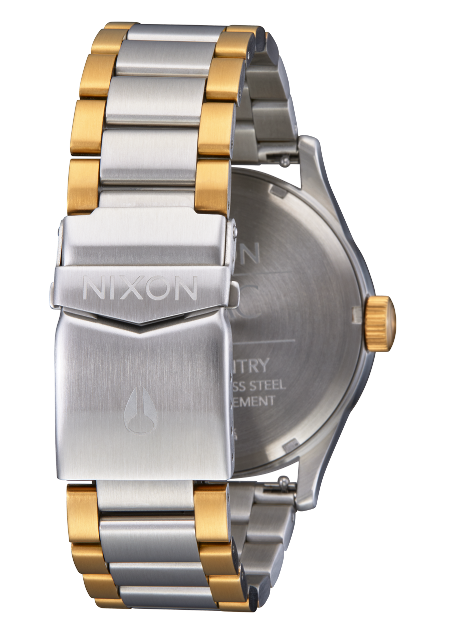 NIXON 2PAC Sentry Stainless Steel - Gold,Silver & Black Unisex Watch | A13795196-00
