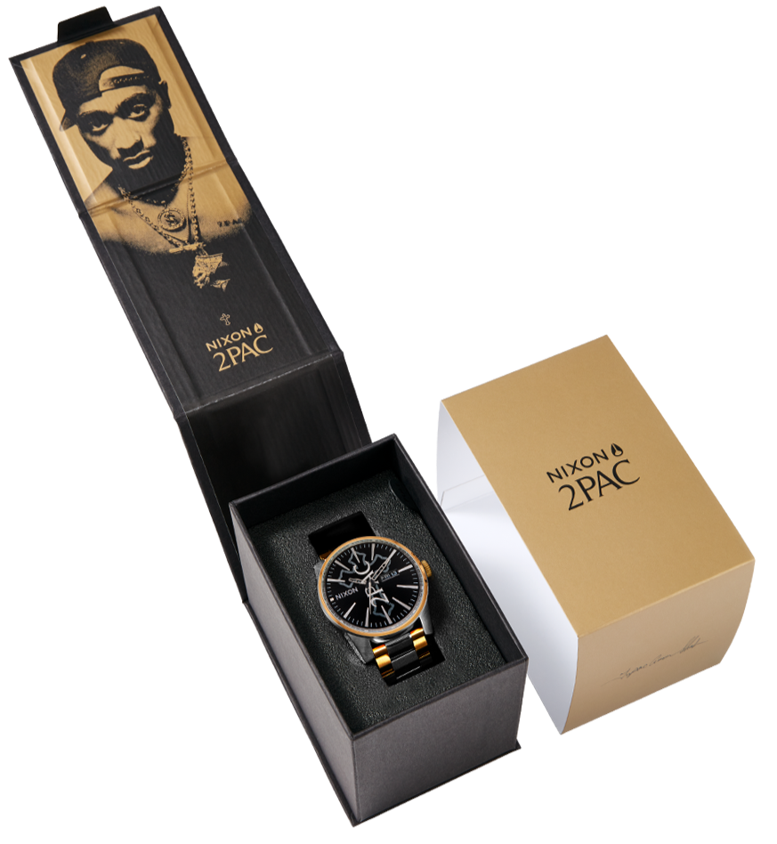 NIXON 2PAC Sentry Stainless Steel - Gold,Silver & Black Unisex Watch | A13795196-00