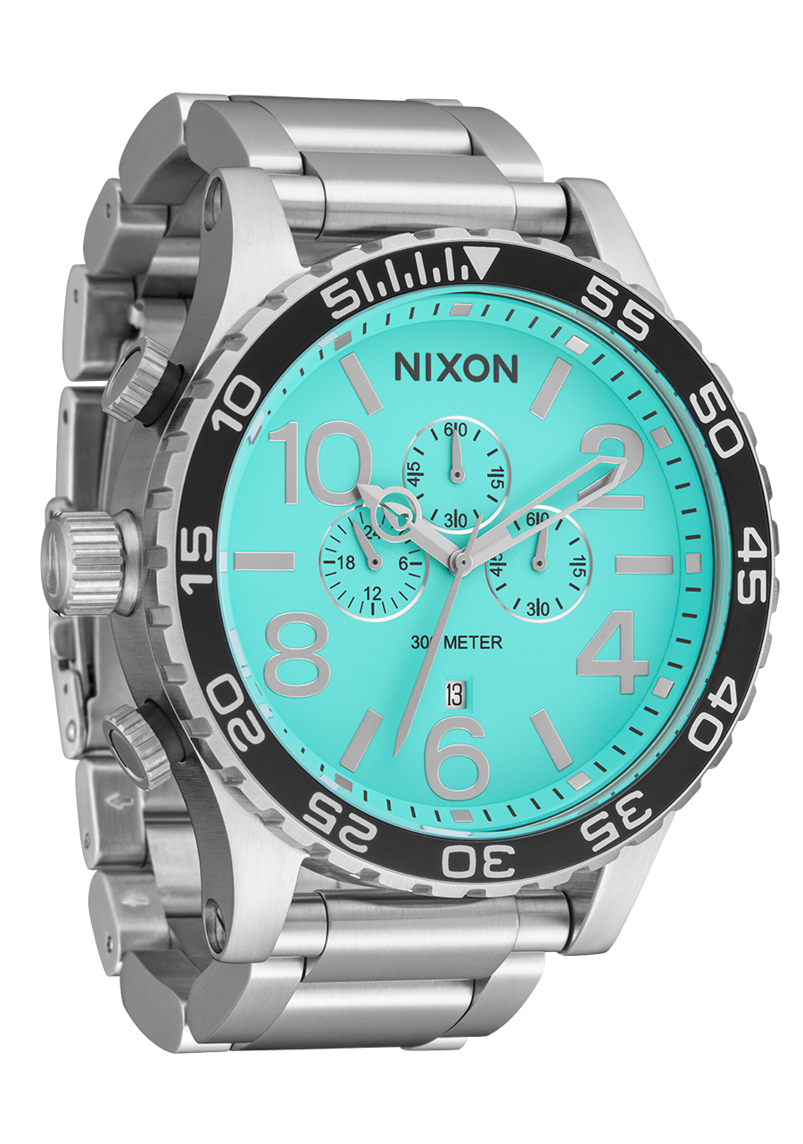 NIXON 51-30 Chrono Silver Dial and Silver Steel Bracelet 51mm Men's Watch - view 2
