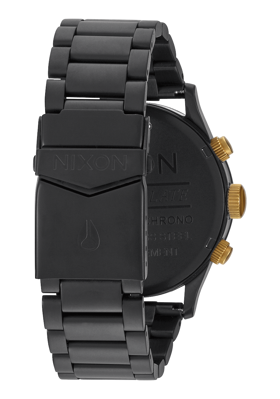 NIXON Sentry Chrono - Matte Black Gold Unisex Watch | A13901041-00