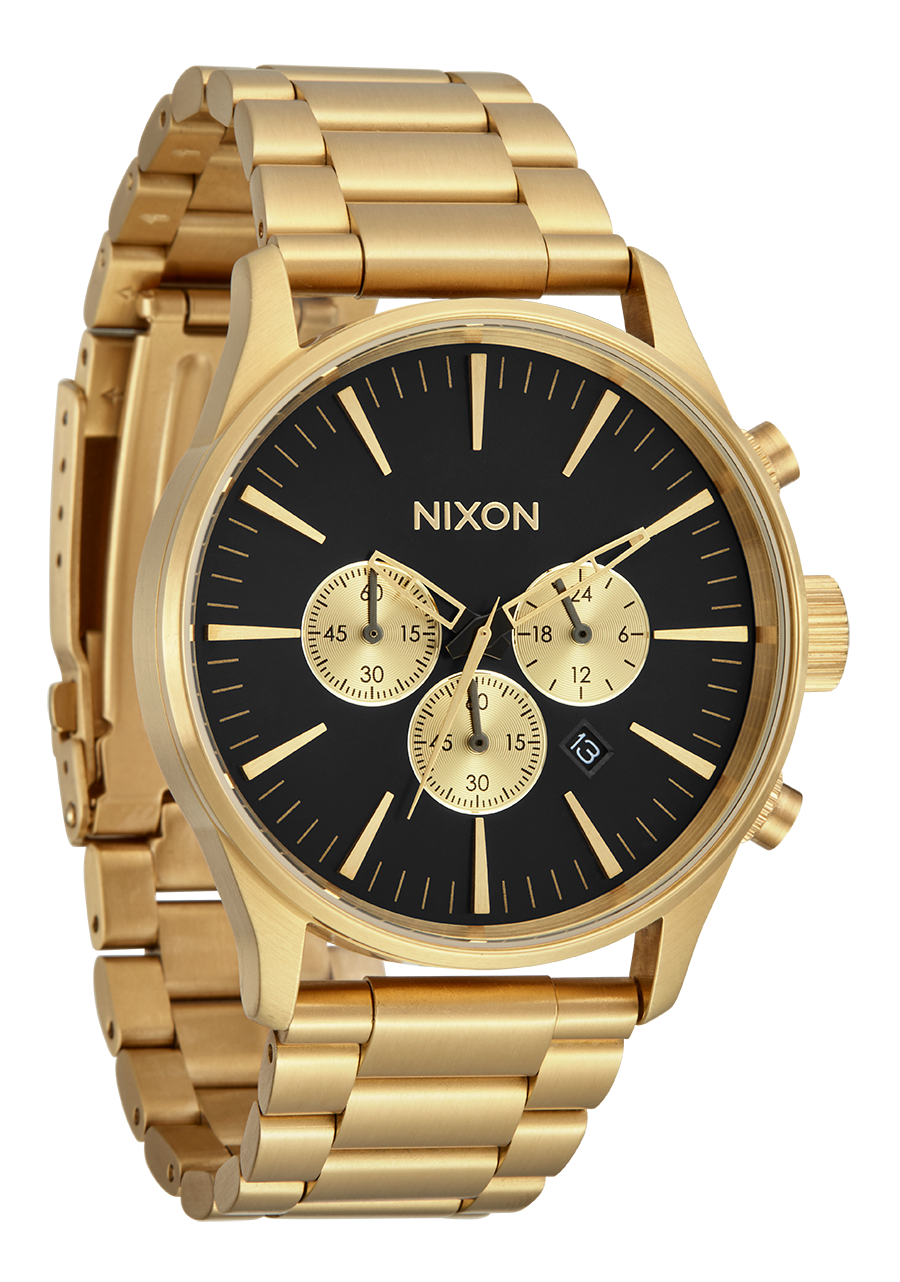 NIXON Sentry Chrono - All Gold Black Unisex Watch | A1390510-00