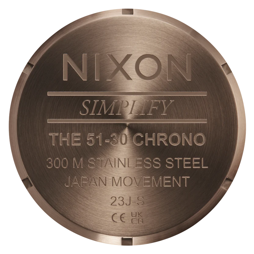 NIXON 51-30 Brown Dial Chronograph Leather Men’s Watch | A13925240-00