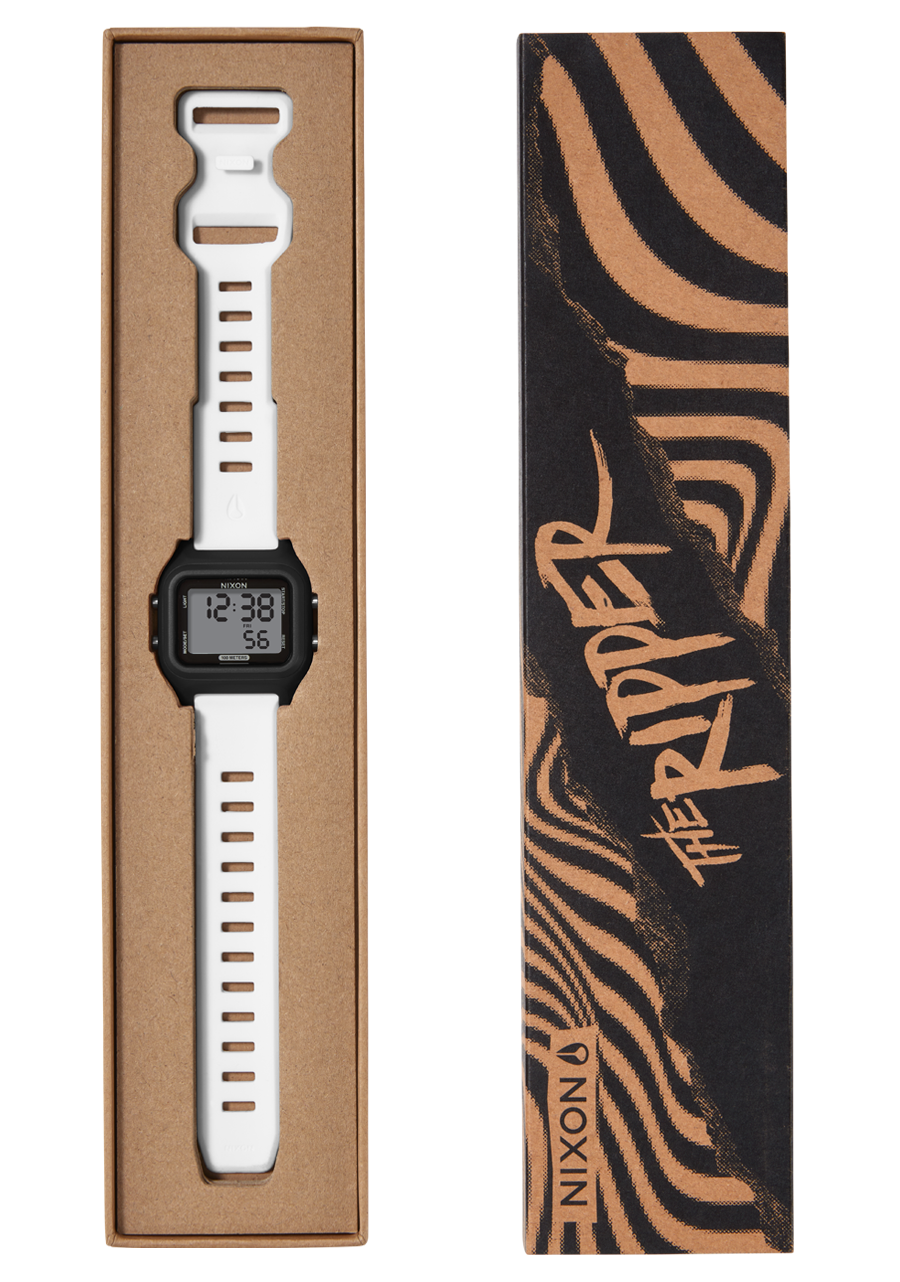 NIXON Ripper Black Dial and White Steel Bracelet 36mm Unisex Watch - view 10