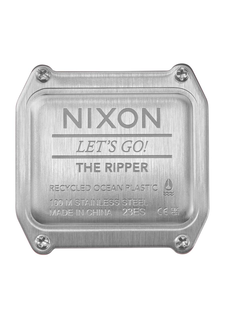 NIXON Ripper Black Dial and White Steel Bracelet 36mm Unisex Watch - view 5