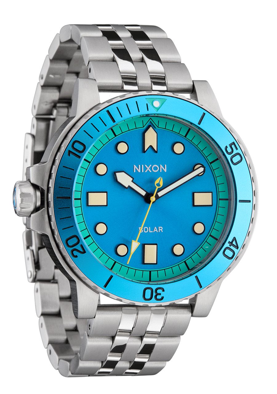 NIXON Stinger 44 - Silver Byron Blue Green Unisex Watch | A14025308-00