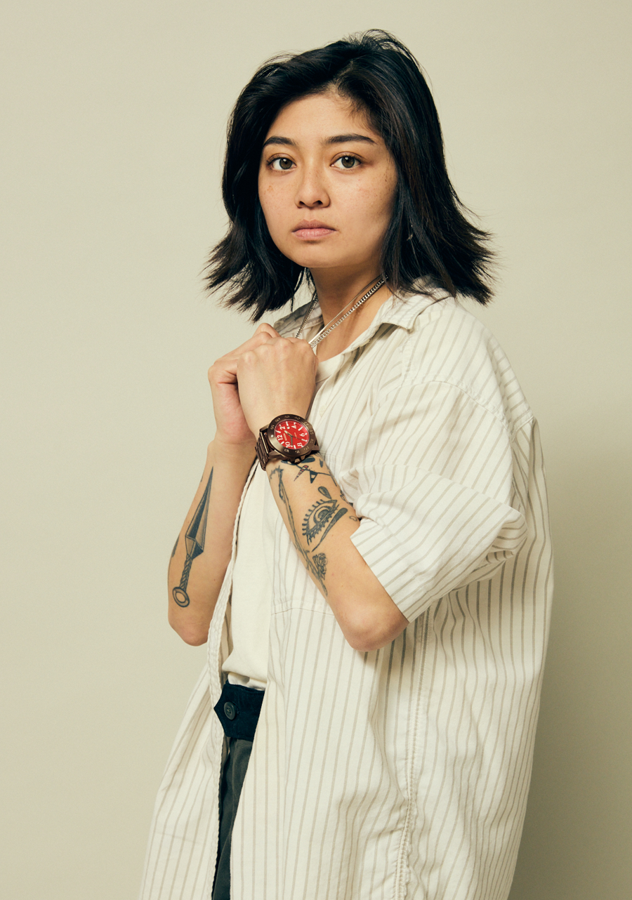 NIXON Smyth 44 - Khaki Red Unisex Watch | A14145262-00