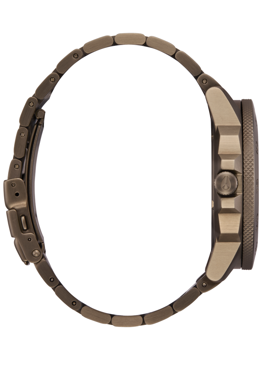 NIXON Smyth 44 - Khaki Red Unisex Watch | A14145262-00