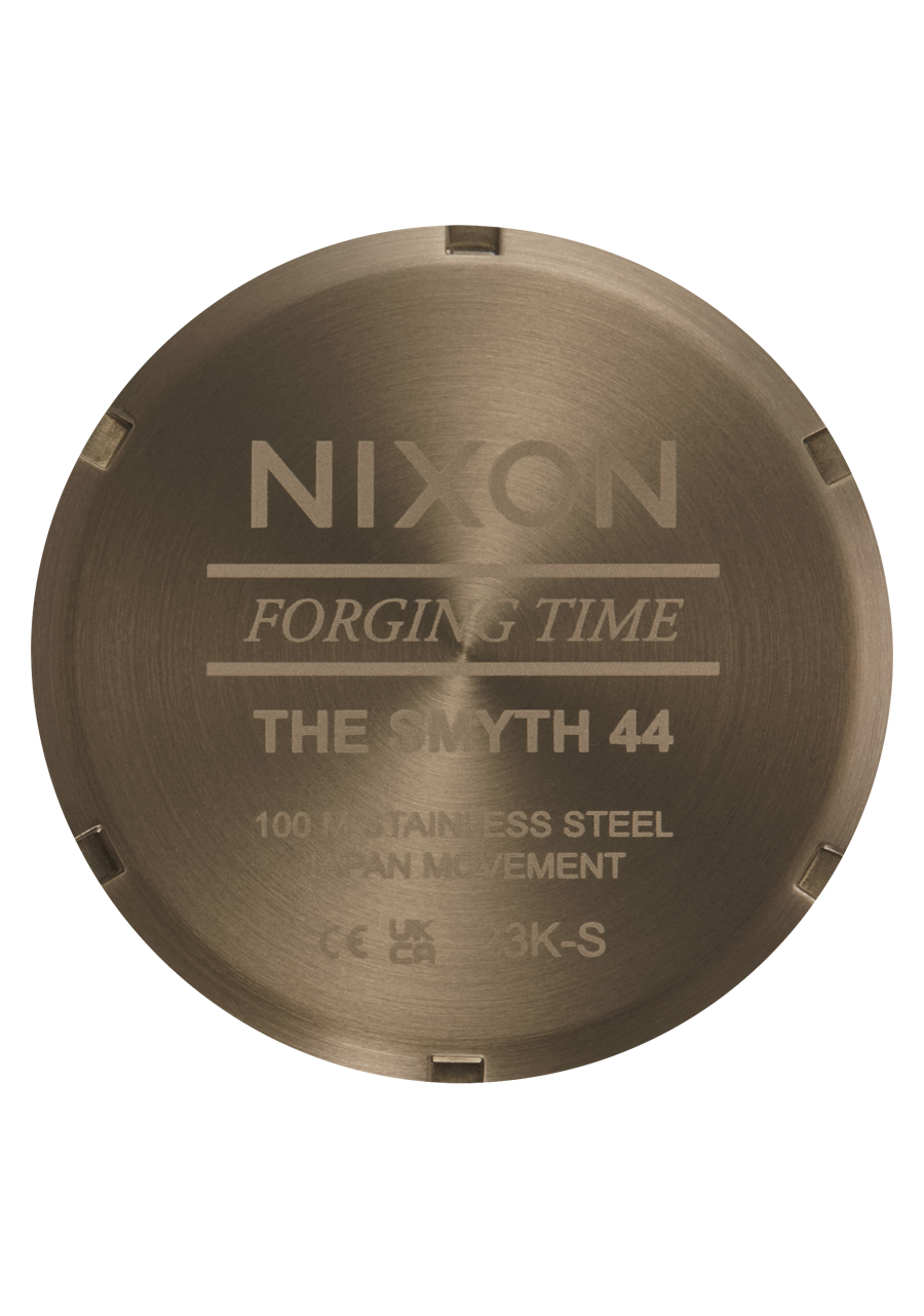 NIXON Smyth 44 - Khaki Red Unisex Watch | A14145262-00