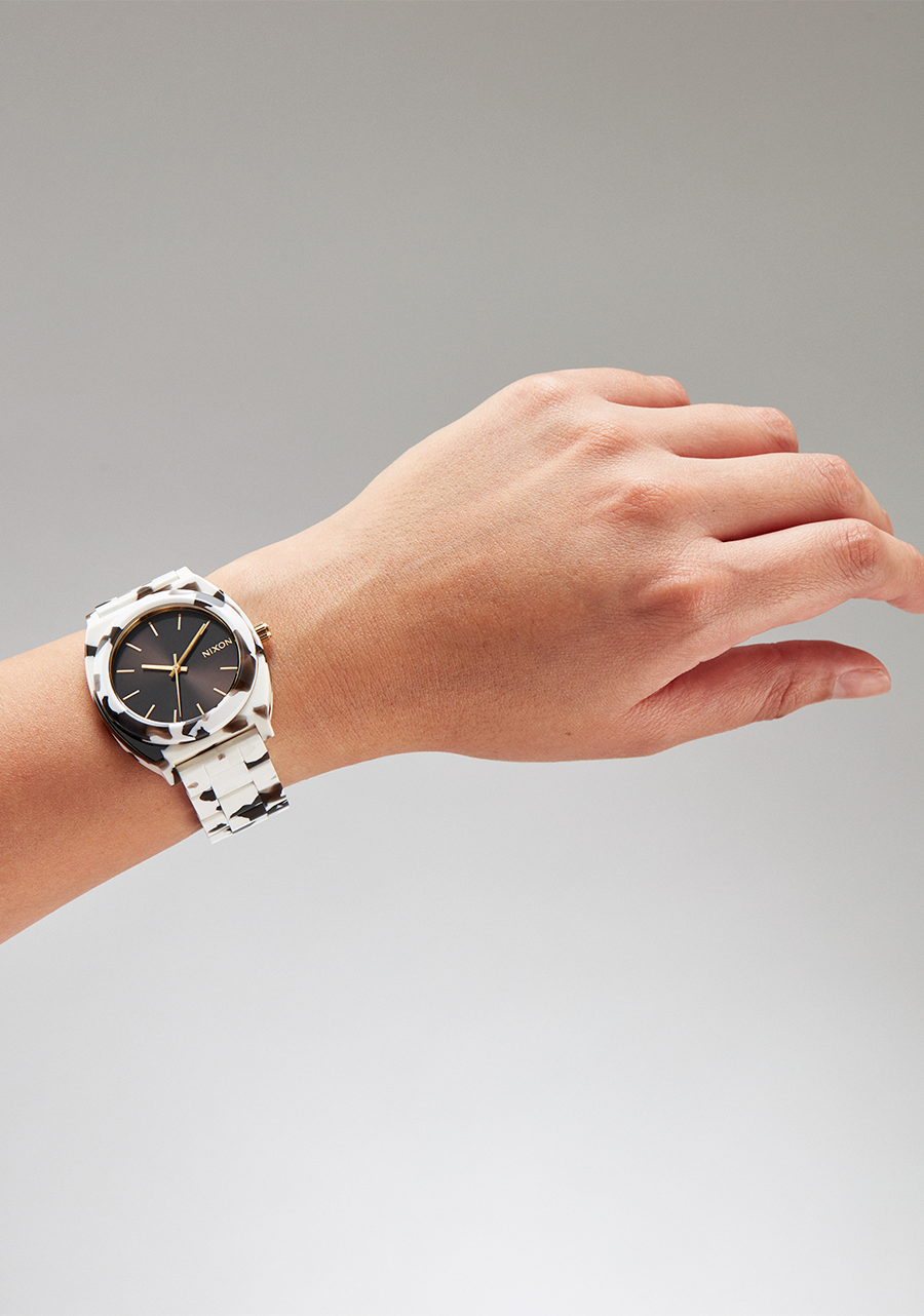 NIXON Time Teller Acetate Black Tortoise Unisex Watch | A3272882-00