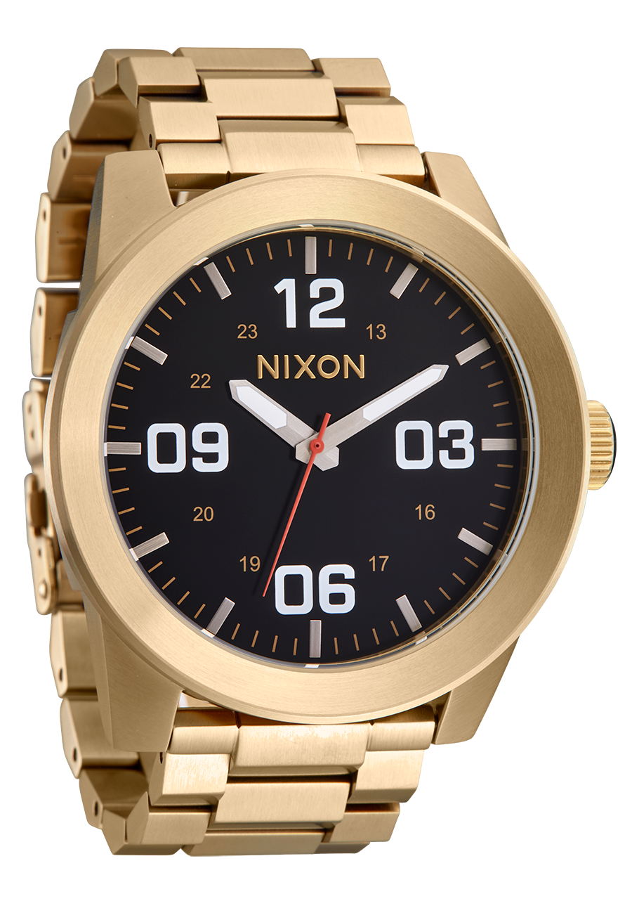 NIXON Corporal Stainless Steel Yellow Gold / Black Men's Watch | A3465163-00