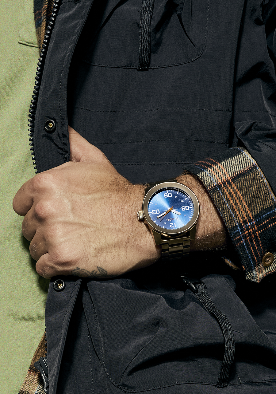 NIXON Corporal Stainless Steel - Desert Gold / Arles Blue Men's Watch | A3465301-00