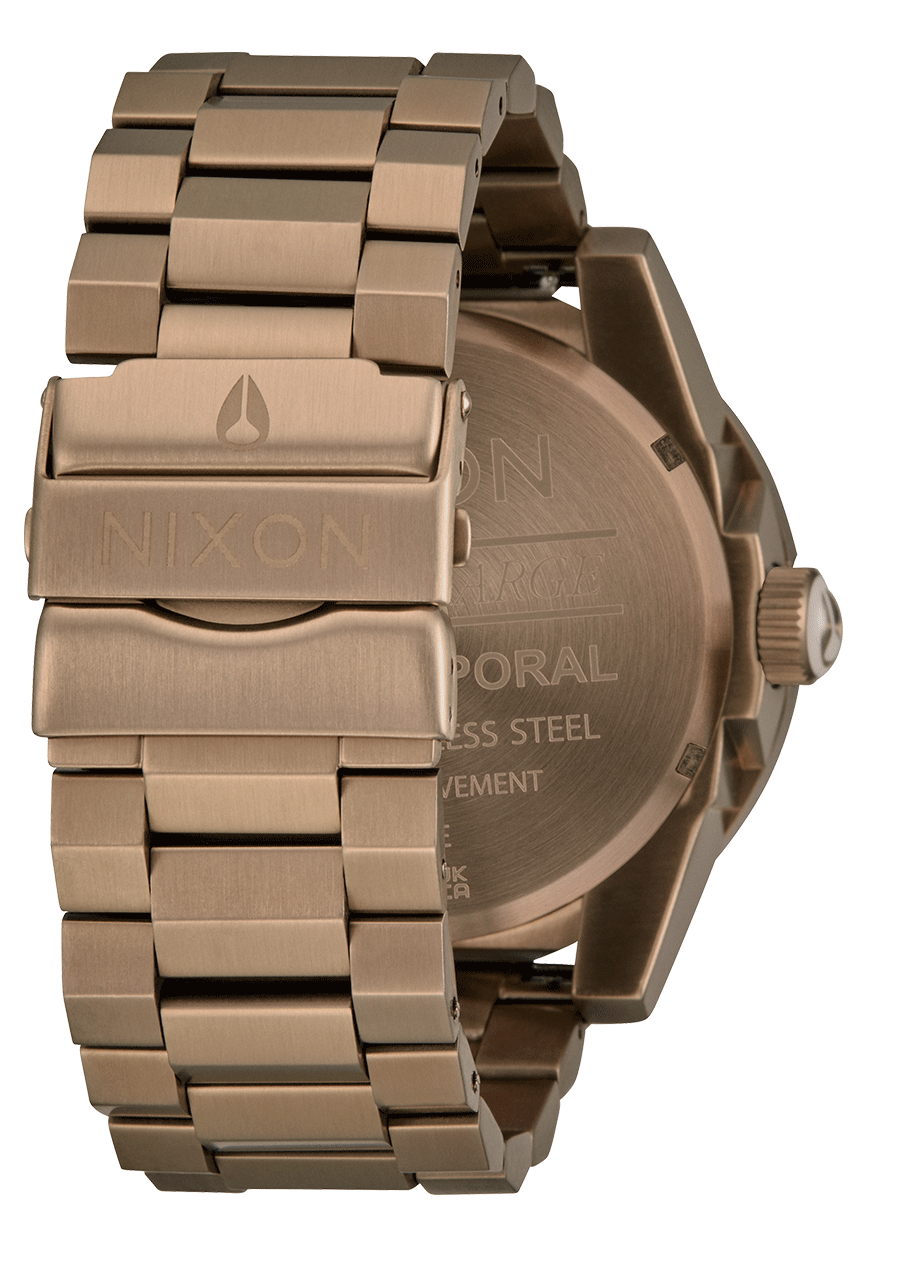 NIXON Corporal Stainless Steel - Desert Gold / Arles Blue Men's Watch | A3465301-00