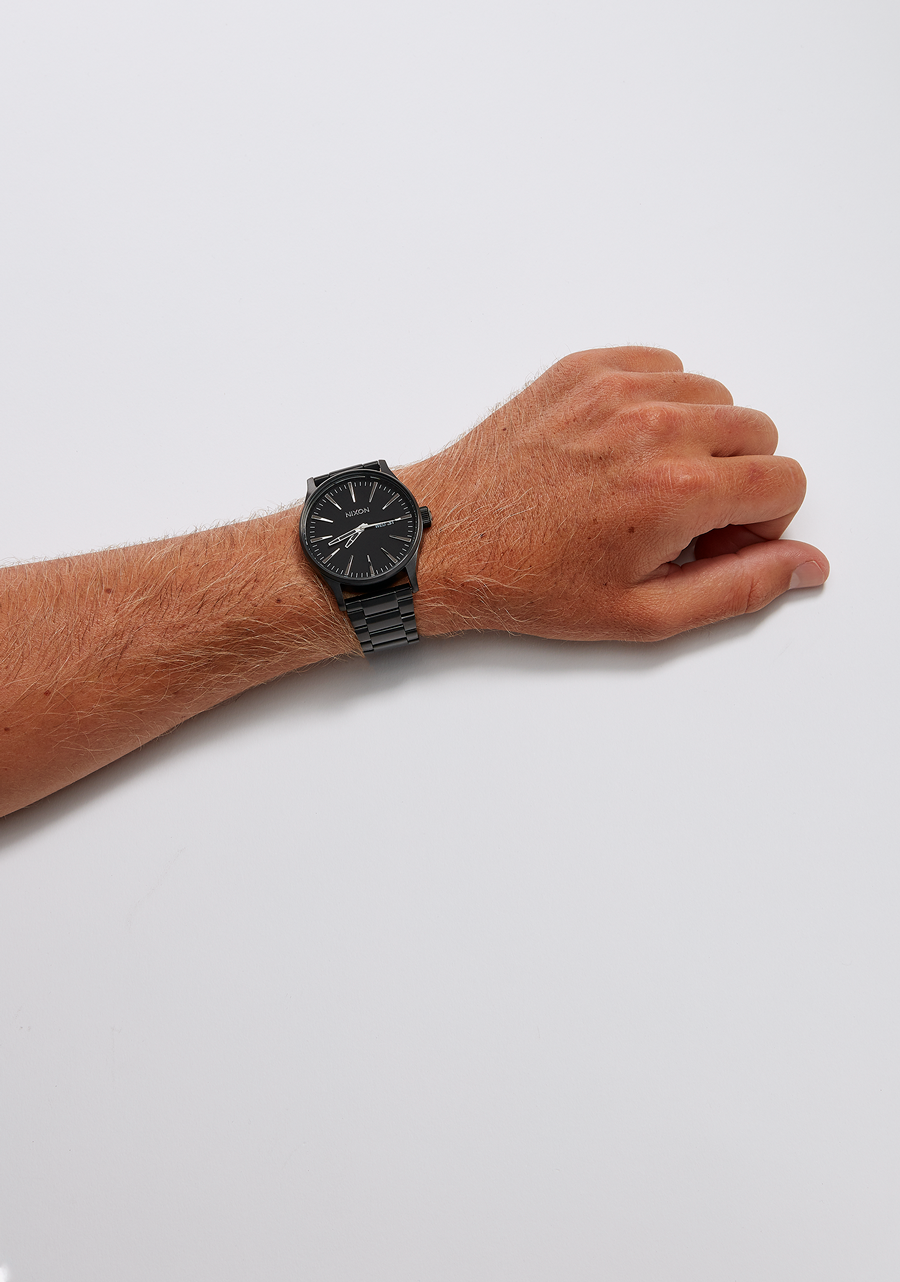 NIXON Sentry Stainless Steel All Black Dial and All Black Steel Bracelet 36mm Unisex Watch - view 5
