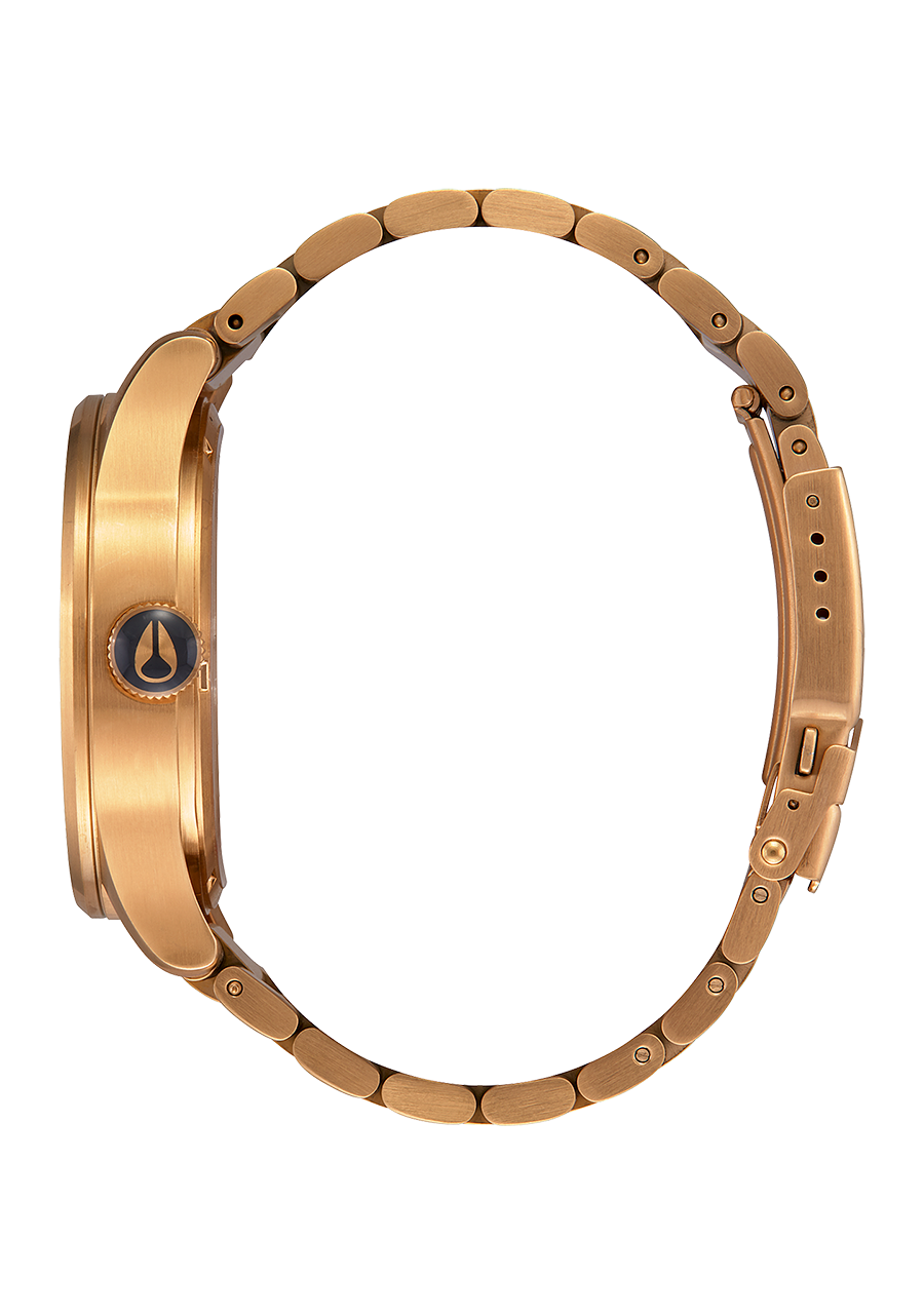 NIXON Sentry Stainless Steel Gold Dial and Indigo Steel Bracelet 36mm Unisex Watch - view 2