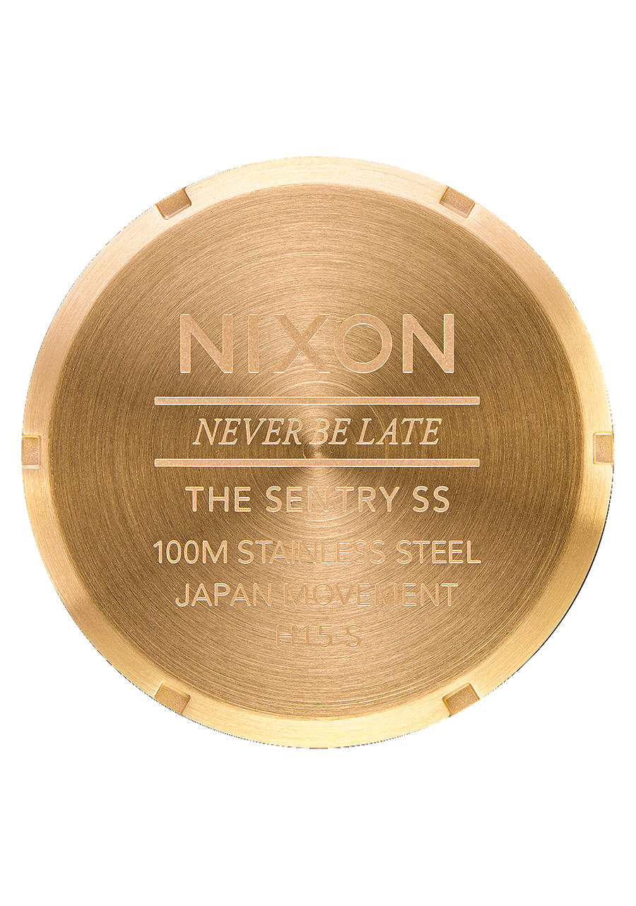 NIXON Sentry Stainless Steel Gold Dial and Indigo Steel Bracelet 36mm Unisex Watch - view 4