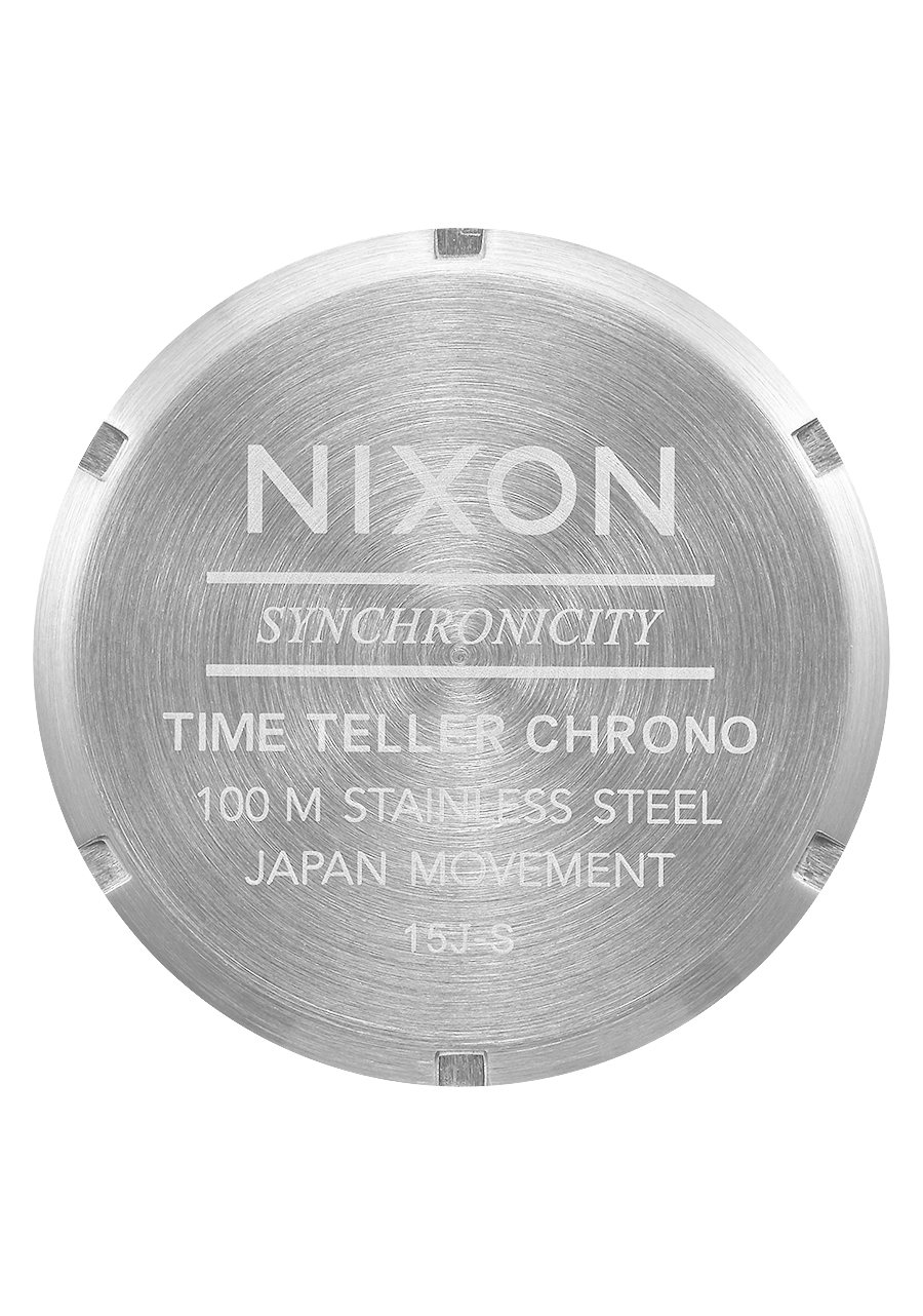 NIXON Time Teller Chrono - Chrome Black Chrome Sunray Unisex Watch | A9725266-00