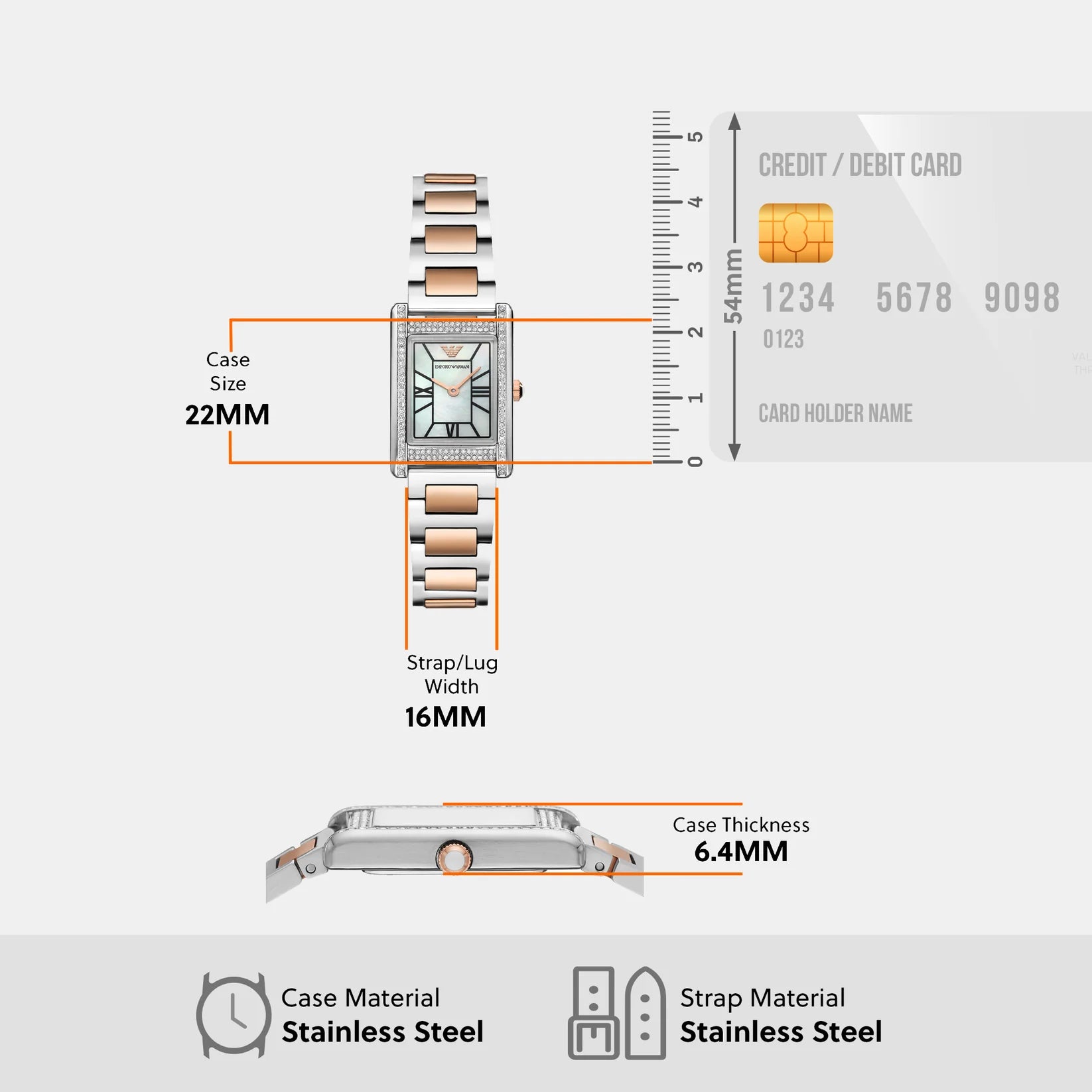 Emporio Armani Genni Quartz Mother Of Pearl Dial Analog Stainless Steel Women's Watch | AR11626