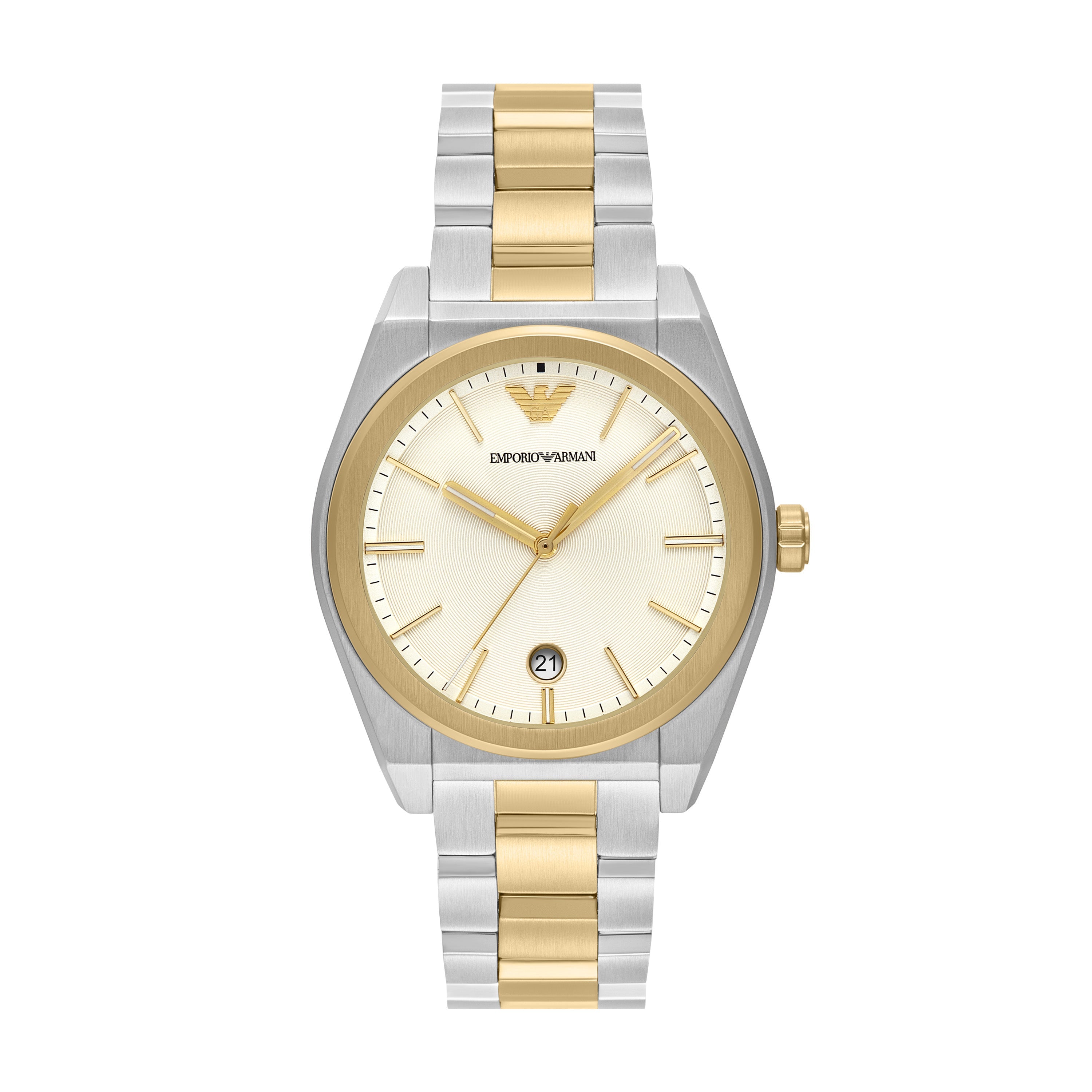 Emporio Armani Three Hand Two Tone Stainless Steel Men's Watch | AR11716