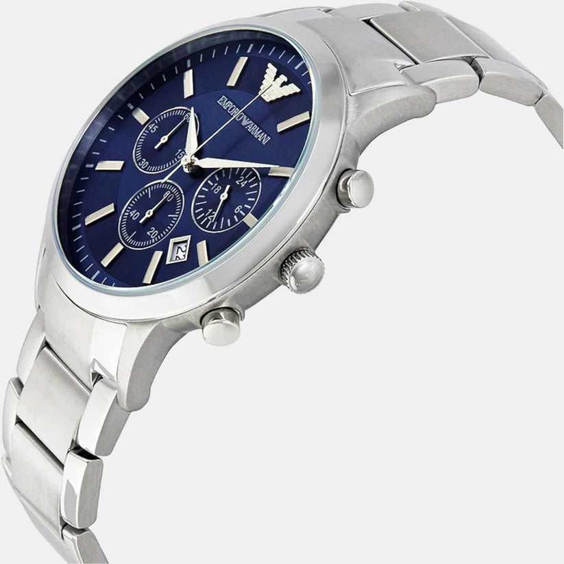 Emporio Armani Renato Sunray Dial and Silver Stainless Steel 43mm Men's Watch | AR2448