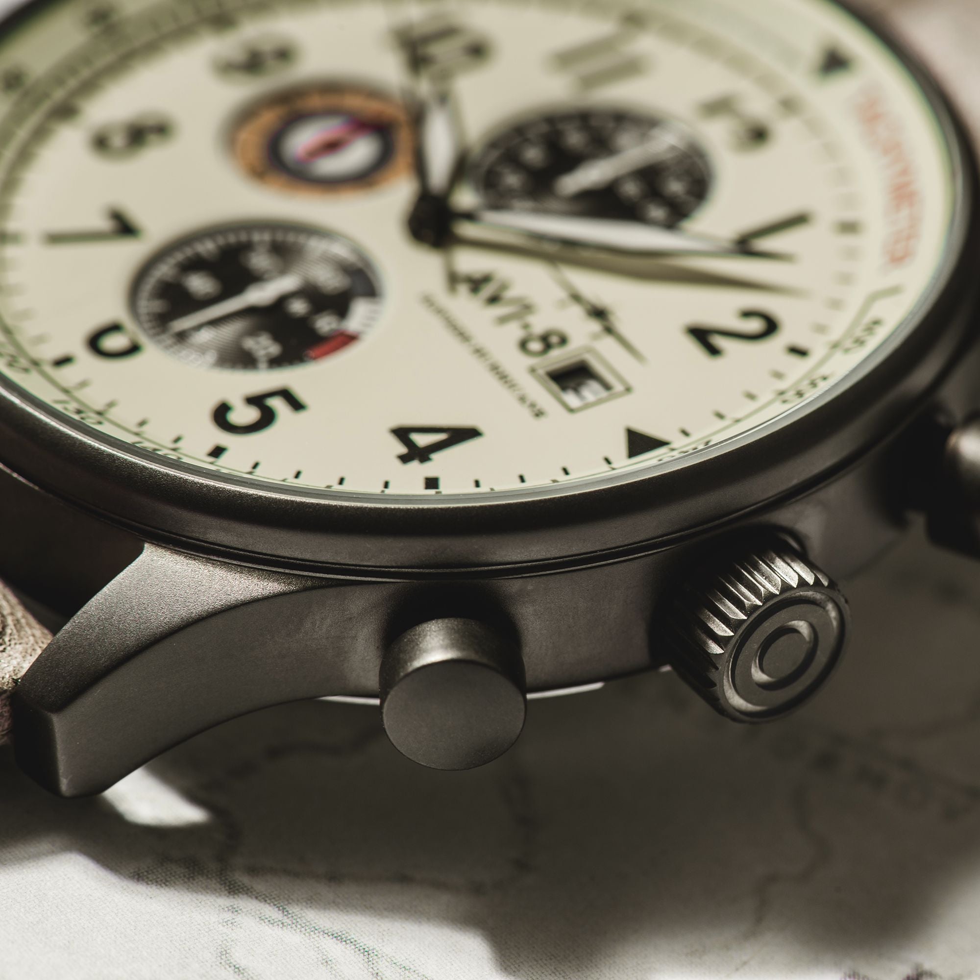 AVI-8 Hawker Hurricane Classic Chronograph Cream Beige Av 4011 0C